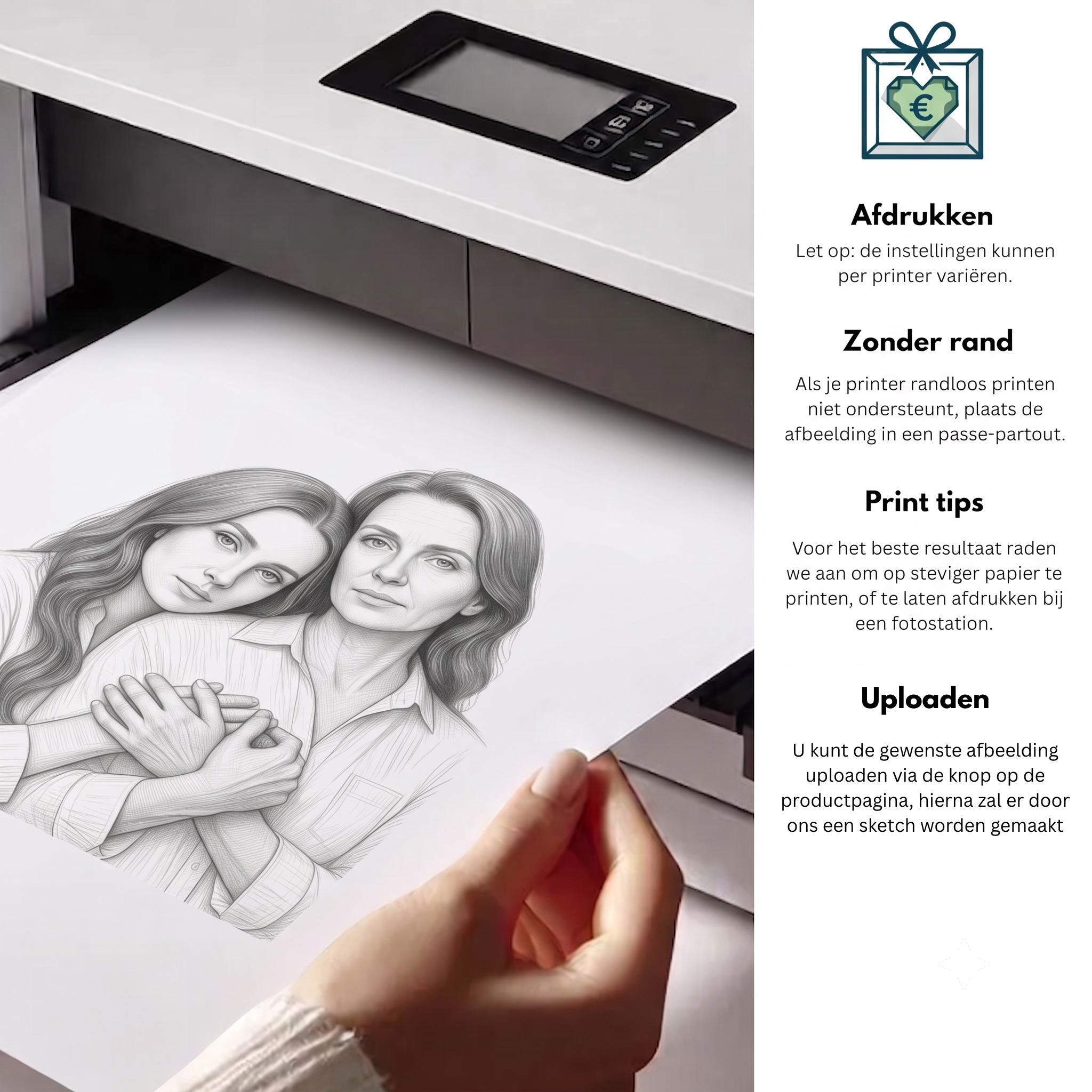 Gepersonaliseerd Fotocadeau In Sketch